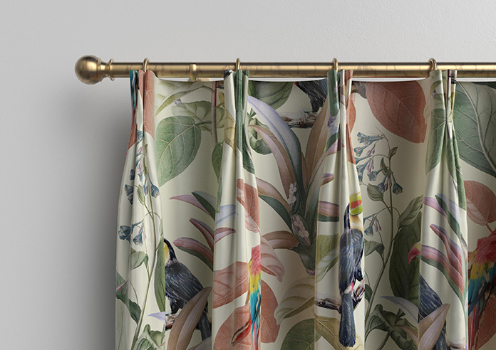 Parakeet Faux Silk, Pink Lotus - Made to Measure Curtain - Image 11